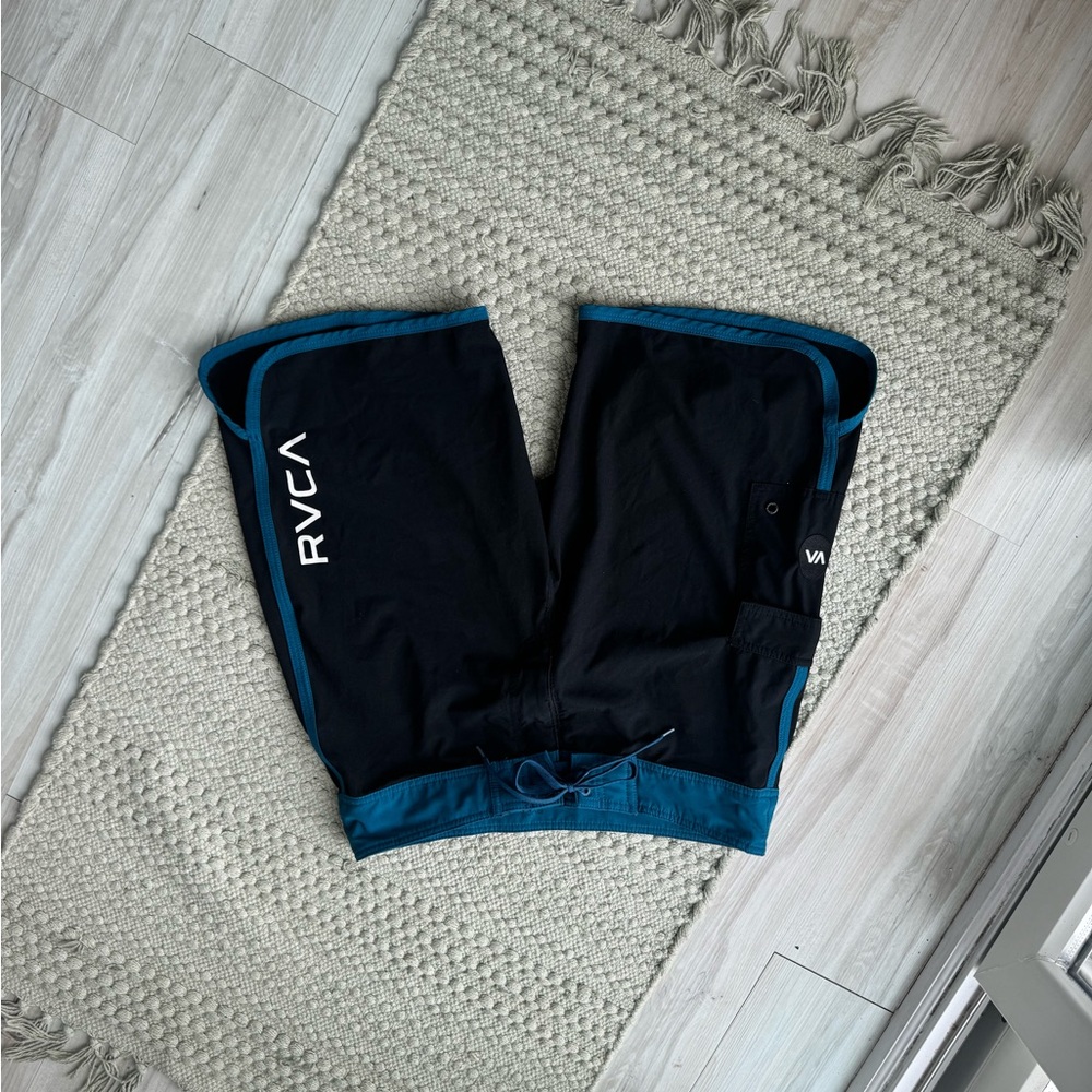 RVCA Black and Blue Board Shorts